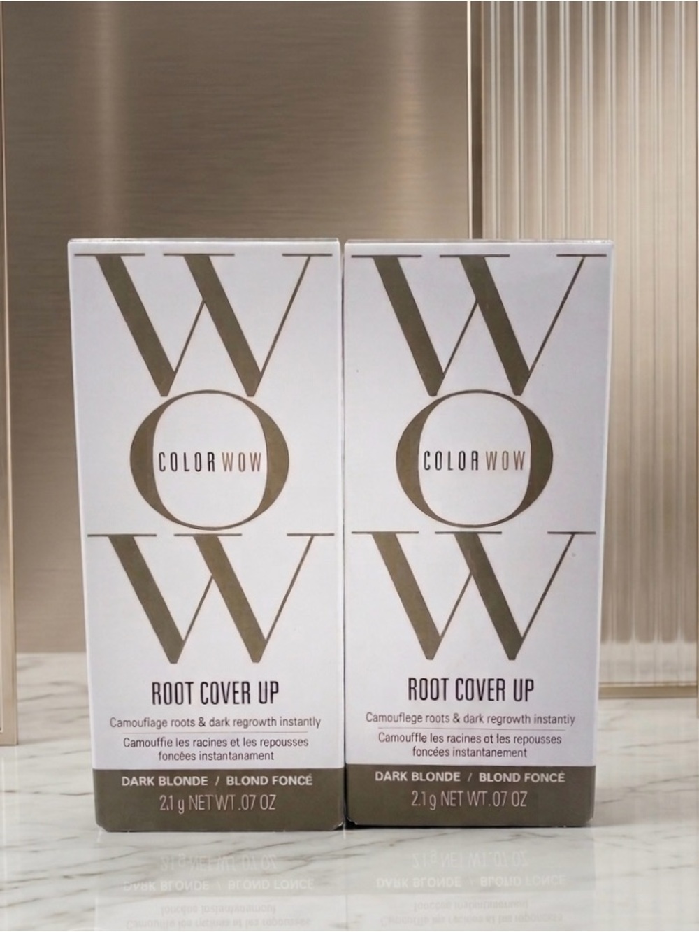 2x COLOR WOW Root Cover Up - Dark Blonde - Instant Grey Concealer - Brand New